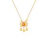BaObAo Diseño Original Plata de Ley 925 Chapado en Oro de 18K Conejo del Zodiaco Candado de Seguridad Granate Collar para Mujer Joyería Nueva