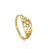Anillo popular retro hueco de doble flor pentagrama de acero de titanio europeo y americano para hombres y mujeres embalaje independiente anillo de acero inoxidable transfronterizo