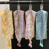 Pañuelo de Seda Floral Fresco Estilo Pastoral para Mujer 2026 Primavera/Verano Nuevo Estilo Bufanda de Cuello Atmosférica Accesorio para Atar el Cabello