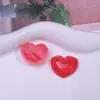 Patch de Resina Transparente Estilo Coreano Onda de Água Coração de Pêssego para DIY Grampo de Cabelo Grampo de Cabelo Adorno de Cabeça Capa de Celular Flor de Sapato Acessórios