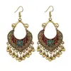 Aretes de Estilo Exótico de Venta Caliente Retro Literario Clásico Dignificado Ganchos para la Oreja Versátil Hueco Moda Borla Colgantes