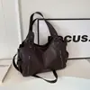 Bolso Tote Cruzado Bolsa de Gran Capacidad para Mujer Nuevo Otoño/Invierno Se Puede Usar Cruzado para Viajar Versátil Retro de Hombro Único Debajo del Brazo Bolso Grande