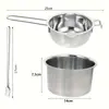 Olla para Derretir Chocolate de Acero Inoxidable Olla para Derretir Cera Mantequilla Jabón Baño María Recipiente para Derretir Juego de Herramientas para Hornear