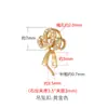 Fivela de clipe para pingente DIY Fivela de pingente de ouro 18K com incrustação de jade Âmbar Jade Pingente de colar GuanYin