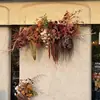 Cor de café de outono estilo retrô materiais florais materiais florais de casamento móveis macios atmosfera de outono adereços de casamento decorações flores artificiais