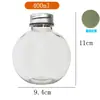 Botella Creativa Redonda Botella de Jugo Fresco Botella para Bebidas Botella de los Deseos Desechable PET Plástico de Celebridad Redonda para Té de Leche