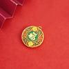 Antigo Vietnamita Sha Jin Fu Personagem Auspicioso Feminino Retro Estilo Chinês Colar de Corda Preta Multicolor Fu Personagem Liga de Cobre Alta Preservação de Cor