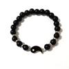 Pulsera de mejor amigo con cuentas de piedra natural Yin Yang Tai Chi chismes de venta caliente transfronteriza, personalidad simple, pulsera para pareja