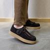 Zapatos de Plataforma para Amantes Zapatos Canguro de Plataforma para Hombre y Mujer 2025 Nuevos Mocasines de Cordones Puntiagudos Zapatos Pequeños de Cuero Joker Británico