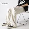 Calça Khaki Retro Estilo Americano Masculina Verão Tendência Marca Design Sense Nicho Dummy Sense Reta Casual Esportiva