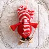 Al por mayor transfronterizo nuevo tejido de lana engrosado accesorios para sombrero de Navidad colgante sombrero de Papá Noel de Navidad decoraciones