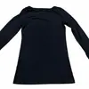 Camiseta Retrô Gótico Americano com Tachas e Padrão de Cruz, Manga Longa, Corte Justo, Top Casual de Rua para Meninas Descoladas