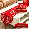Camino de Mesa de Papel Cortado Boda Dragón y Fénix Mesa de Centro Decoración de Habitación de Boda Paño Cubierta de Compromiso Nacimiento Temprano de Niños Nobles Cesta de Adorno de Frutas Secas