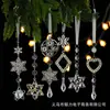 Colgante de copo de nieve austriaco de acrílico transparente, barra de hielo, gota de agua Decoración navideña, lámpara de cristal, adorno para árbol de Navidad