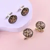 Botões de Punho de Metal Esmaltado Pintado Transfronteiriços, Botões de Punho de Camisa Franceses Modernos e Interessantes, Botões de Punho, Atacado do Fabricante