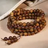 Pulsera de Madera de Aloes de Vietnam Huang Qinan, Rosario Wenwan, Pulsera de Cuentas Budistas Unisex, Seda Suave, Material Viejo, Adorno de 108 Cuentas de Rosario