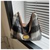 Bolso de hombro de lana a cuadros de gran capacidad invierno Nueva moda 2024 mochila casual simple bolso de mano mochila