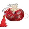 Bolsita de Barco Dragón Bolsita de Estilo Chino Bolsita Antigua de Palacio Bolsita Hanfu Bolsa de Bolsita de Mano Bolsa Vacía Borla Bolsa de Seda Dorada