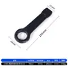 Llave de impacto de alta resistencia negra con mango recto, de una cabeza, llave de flor de ciruelo grande, 65 engrosada, 36 impacto de martillo, 38 impacto, 90 tamaño grande, 95