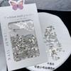 100 nuevos diseños de uñas pequeños de seda color plano con forma de diamante mini coñac blanco red roja con joyas de diamantes de imitación