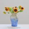 Vaso Retro Europeu Fenton Vitral Recipiente para Flores Decoração de Mesa Hidropônica Recipiente para Arranjo de Flores Decoração de Gabinete de TV Entrada