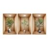 Pegatina de pared con marco de fotos 3D de simulación de flores y plantas verdes, para dormitorio, sala de estar, TV, fondo, autoadhesiva