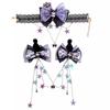 Pinza para el cabello para niños traje Kulomi Adorno para la cabeza de tendón de goma para niña Collar de princesa Lazo Accesorios para el cabello Cadena para la frente de bebé