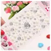 Pegatinas Hechas a Mano para Niños, Pegatinas de Diamantes, Pegatinas Brillantes de Diamantes, Pegatinas de Acrílico de Cristal, Pegatinas Educativas, Pegatinas de Corazón, Estéreo