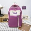 2025 Nueva Mochila Pequeña Fresca de Color en Contraste Casual Ligera para Viaje Mochila Escolar para Estudiantes de Primaria y Secundaria