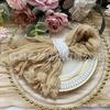 Servilleta de Gasa Plegada Transfronteriza Bali Tul Tela de Queso Decoración de Mesa Boda Fiesta Gasa Plegada en Espiral