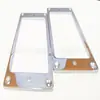 Marco de pastilla de metal para guitarra eléctrica, marco de metal para pastilla doble de guitarra eléctrica, soporte 2*2 plata plana