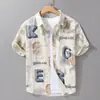 Camisa de Manga Corta Estampada Tie-Dye Estilo Japonés para Hombre, Tendencia de Verano Holgada Casual Juvenil de Alta Gama Elegante