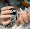 Borboleta de Cristal de Gelo Olho de Gato Nail Art Unhas Usáveis High-End Blush Suave Noiva Iluminador Desejo Puro Estilo Estudante Ins