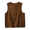 Foto Real de Chaleco Maoni Ropa de Mujer 2025 Nueva Ropa de Otoño Nueva Ropa de Abrigo Ropa Exterior de Lana Chaleco Holgado