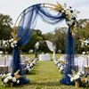 Cortinas de Malla de Gasa Transfronterizas para Bodas al Aire Libre, Cortinas para Celebración de Bodas, Venta al por Mayor con Luces de Cadena, Cortinas de Gasa para Montaje de Escena, Cortinas para Celebración de Bodas