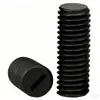 Tornillo prisionero ranurado de nylon PA66 negro con extremo plano, tornillo de máquina, tornillo de fijación M3M4M5M6