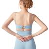 Tirantes Finos, Sujetador Deportivo con Espalda Cruzada, Diseño Plisado con Anillo Metálico, Sujetador Suspensor Sexy Hottie de Lujuria Pura para Ropa Exterior