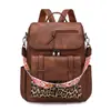 Mochila de Negocios de Gama Alta para Mujer, Bolsa para Computadora Casual de Gran Capacidad para el Día a Día, Versátil para Viajes, con Tapa abatible de PU, Mochila Escolar