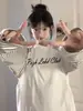 Camiseta Manga Longa Listrada Splicing Fina Nova Primavera e Outono Feminina Casual Solta Estilo Ins Moda Mais Fácil de Combinar Top Tendência