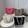Bolso de gran capacidad que combina con todo, bolso de mano informal y sencillo para mujer, bolso elegante para otoño e invierno, bolso de hombro textil de color liso.