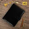 Cuaderno de Negocios A5 con Tapa de Cuero, Cuaderno Desmontable de Hojas Sueltas con Anillas, Cuaderno de Actas de Reuniones, Bloc de Notas de Oficina para Estudiar
