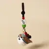 Nuevo Llavero Colgante Pájaro Tallado en Madera Hecho a Mano Lindo Gorrión Decoración para Colgar en Mochila Regalo de Graduación para Estudiantes