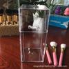 Caja de Almacenamiento de Acrílico Transparente con Tapa Separador Organizador Transparente Miscelánea Almacenamiento de Pinceles de Maquillaje Joyería