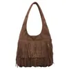 Bolsa de Franjas Estilo Coreano 2024 Nova Moda Grande Capacidade Bolsa Tote Retrô Casual para o Dia a Dia Bolsa de Braço de Alta Qualidade