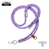 Cordão para Celular Novo Original 8mm Forte Alça Transversal Ajustável Corda Trançada de Pulso Prata para Uso Externo Anti-Perda