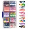 FULL BEAUTY Caixa com 10 Cores para Nail Art Flor Estrelada Céu Estrelado Papel Gradiente Colorido Floral Transfer Estrelado Céu Estrelado Papel