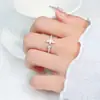 Selección de Arte Anillo Amor Libélula Estilo Frío Moda Personalidad Exquisito Lindo Tridimensional Inserción Diamante Flash Corazón Anillo de Dedo