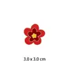 Broche Flor Vermelha Pequena Flor Fofa Roupas Flor Flor Decorativa Versátil Dia das Crianças Presente para Estudante Decoração de Mochila
