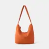 Bolso de Hombro Nuevo de Color Sólido Transfronterizo para Mujer, Bolso Pequeño de Tela Suave de Gran Capacidad, Bolso de Mano Moderno, Bolso de Axila Simple