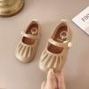 Sapatos de Princesa para Meninas 2025 Primavera e Outono Novos Sapatos de Couro Macio para Crianças Sapatilhas da Moda Estilo Pequeno Chanel para Meninas